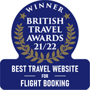 Winner British Travel Awards 21/22 - Best Travel Website For Flight Booking